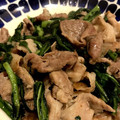 クックZSDRIX☆'s cooksnap of when they made 春菊とエリンギの豚肉塩バター炒め☆.