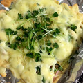 くみちん。's cooksnap of when they made おつまみ簡単☆かいわれde油揚げハムピザ.