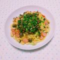 まあまま☆0403's cooksnap of when they made ねばねば納豆とおぼろ昆布のパスタ.