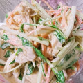ちい19ゆ5's cooksnap of when they made 簡単 水菜とササミのピリ辛ゴママヨサラダ.