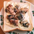 ayakaL7's cooksnap of when they made さば缶をのせたチーズトースト.