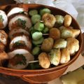 mivako's cooksnap of when they made ✿お花見に〜じゃがいも三色団子〜✿.
