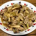★non's cooksnap of when they made 豚こま肉と新玉葱・しめじの甘辛生姜炒め煮.