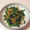 hash五阡円屋絽地's cooksnap of when they made 菜の花と人参の炒めもの.