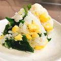 ぱんだ170071's cooksnap of when they made わかめと炒り卵のオイルおにぎり.