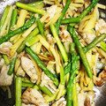 しょこたん．y's cooksnap of when they made 豚肉とアスパラとジャガイモのマヨ炒め.