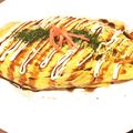 とちまる。's cooksnap of when they made 焼きそば入り♡よくばりとん平焼き！.