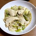 chi−ちゃん's cooksnap of when they made ヘルシー簡単★白身魚と白菜のあっさり蒸し.