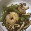 きなこだるま's cooksnap of when they made スナップえんどうとエビのバター炒め.