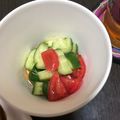 にむばすしゅたーぜん's cooksnap of when they made 簡単！トマトときゅうりのフレッシュサラダ.