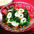 ❀まいねこ❀'s cooksnap of when they made レンジで簡単♪ほうれん草とちくわのナムル.