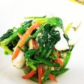 ユーロン's cooksnap of when they made ほうれん草とはんぺんのピリ辛胡麻和え☆.
