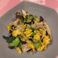 tikariri's cooksnap of when they made ＊青梗菜と豚ときのこの卵炒め＊.
