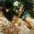 ☆下町けいちゃん☆'s cooksnap of when they made えごま油入り☆サバ缶 青しそ 小ネギ納豆.