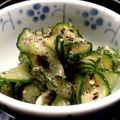 yukesi's cooksnap of when they made きゅうりだけの酢の物☆ごま風味.