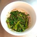 食べポジ's cooksnap of when they made ごま油香る♪春菊の胡麻和え♪.