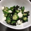 脂身はもう無理です。's cooksnap of when they made オクラとモッツアレラのワサビ醤油和え.