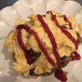 うみぽ0923's cooksnap of when they made ソースが残ったら！ミートソースオムライス.