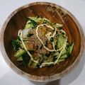 tamapo's cooksnap of when they made 大根とキュウリの千切りサラダ★ゴマだれ.