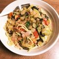 くっくっくっ…。's cooksnap of when they made ありあわせパスタ♪柚子胡椒風味.