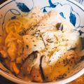 nenemomo's cooksnap of when they made サーモンときのこのクリームスープ生パスタ.