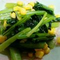 ぷうぱんだ's cooksnap of when they made 小松菜とコーンのごま油和え.