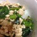 よし乃1987's cooksnap of when they made 優しい味♪菜の花の鶏そぼろ煮.
