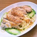 うちー's cooksnap of when they made ボリューム満点☆チキンとアスパラのパスタ.