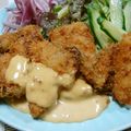 もりはん's cooksnap of when they made カツオの一口フライ＊和風マヨソース＊.