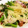 Rick_t's cooksnap of when they made 菜の花とベーコンのパスタ.