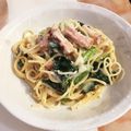 ☆みえぽんぽこりん☆'s cooksnap of when they made 菜の花とベーコンのクリームパスタ.
