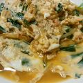 ti☆a's cooksnap of when they made 麺つゆで簡単！ニラツナもやしの卵とじ♪.