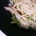 HATG☆mam's cooksnap of when they made 小松菜とウインナーの豆乳クリームパスタ.