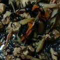 ekochima's cooksnap of when they made 鶏ゴボウとひじきの煮物　.