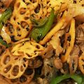 ohinamama's cooksnap of when they made 豚とレンコンの甘辛炒め.