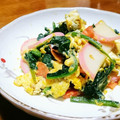 猫のオソマ's cooksnap of when they made 卵料理の副菜　小松菜とかまぼこの卵とじ.