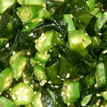 azai's cooksnap of when they made おくらとわかめの胡麻酢和え.