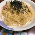 クックI7HUHC☆'s cooksnap of when they made ♡濃厚♡ 明太子クリームスパゲティ.
