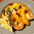 Meguminomy's cooksnap of when they made ○エビとオレンジのソテー　レモンソース○.