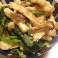 ザックリン☆'s cooksnap of when they made 菜花と油揚げの辛子酢味噌和え.