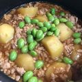Hanachan13's cooksnap of when they made ☆じゃがいもの鶏そぼろ煮.