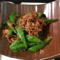 ＊＊まゆゆ＊＊'s cooksnap of when they made スナップえんどうと小海老のおかか炒め♬.