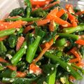 yurippii's cooksnap of when they made のらぼう菜とにんじんのごま味噌和え.