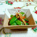 SP♪'s cooksnap of when they made かにかまと絹さやの胡麻和え.