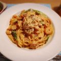 ふじぴー♡'s cooksnap of when they made えびとアスパラの明太カルボナーラ.