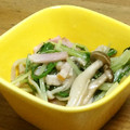 chou*'s cooksnap of when they made 水菜ときのこの梅にんにく炒め.
