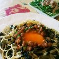 τомоко's cooksnap of when they made 納豆と野沢菜のパスタ.