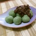 パグ桃's cooksnap of when they made みたらし団子＆小豆のせ抹茶団子.