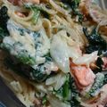 玉山のい's cooksnap of when they made 紅鮭で作る♪鮭のクリームパスタ☆.