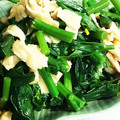 otane3's cooksnap of when they made なばなと油揚げの煮物.